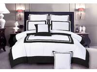 Macey Quilt Cover Set Black and White Duvet Cover Set