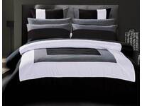 Amore Black Grey White Quilt Cover Set by Luxton