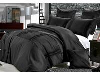 Queen / KING / SUPER KING Florence black Quilt Cover Set / pleat pintuck doona Cover Set