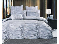 Gella Silver Queen Size Quilt Cover Set