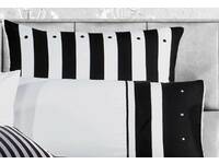 Rezzo Black White striped European Pillowcase (twin)