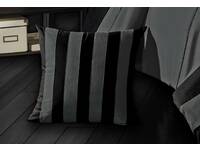 Square Cushion Cover for Berto Grey and Black Striped Quilt Cover