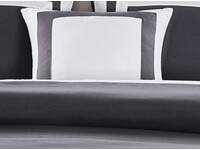 Bailey Quilt Cover Set /Grey & White Duvet Cover Set [item option: 1 Square cushion cover]