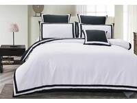 Double Size Halsey quilt cover Set / Black & White doona Cover set