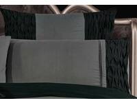Lentia Black and Charcoal Pintuck European pillowcases (pair)