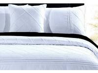 Diamond pintuck cross square cushion cover