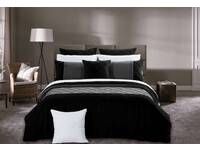 King size Arista Black Quilt Cover Set