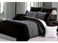 Arista Black Diamond Pintuck Quilt Cover Set