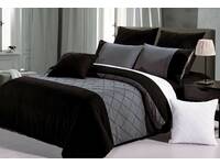 King size Arista Black Quilt Cover Set