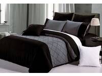Queen size Arista Black Quilt Cover Set