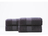 Renee Taylor Brentwood Towel Carbon Colour 4pcs Bath Sheet Pack 80x160cm