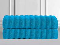 Renee Taylor Maison Bath Towel - Egyptian Cotton 600GSM Turquoise Color 2pcs Value Pack