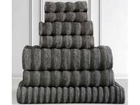 Renee Taylor Maison Bath Towel - Egyptian Cotton 600GSM Charcoal color 7pcs Value Pack