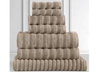 Renee Taylor Maison Bath Towel - Egyptian Cotton 600GSM Muddy Taupe color 7pcs Value Pack