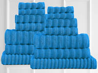 Renee Taylor Maison Bath Towel - Egyptian Cotton 600GSM 14pcs Value Pack (Turquoise)