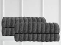 Renee Taylor Maison Bath Towel - Egyptian Cotton 600GSM 4pcs Value Pack (Charcoal)