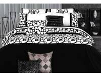 Lyde Black and White Quilt Cover Set (UK Double Size 200x200cm)