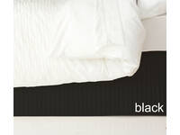 Queen Black Color Ardor Quilted Valance