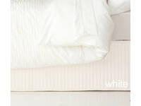 Double White Color Ardor Quilted Valance