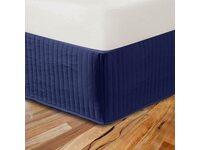 Double Navy Blue Ezy Quilted Valance