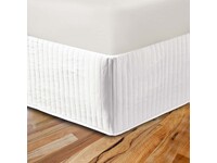 Double White Ezy Quilted Valance