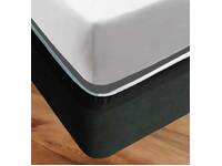 Ebony Black EZYFIT Valance / Stretch Bed Wrap ( King Single size )