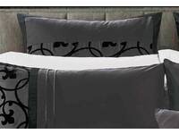 European pillowcases for Dursley Charcoal Black Design