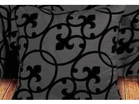 Square cushion cover for Dursley Charcoal Black Design