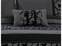 Breakfast cushion cover for Dursley Charcoal Black Design