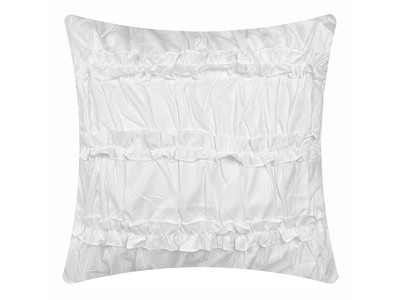 Ruffie White European pillowcases (twin pack)