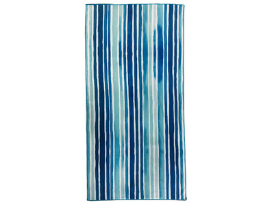 Blue Striped Beach Towel Large 160x80cm