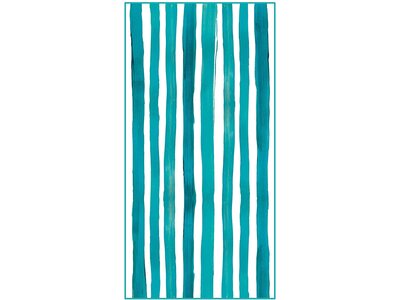 Turquoise Green Striped Beach Towel 160x80cm