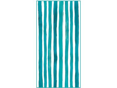 Turquoise Green Striped Beach Towel  Extra Large (Green 180x90cm)