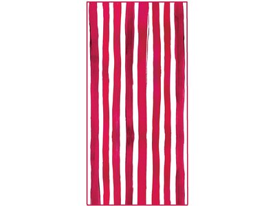 Red Striped Beach Towel Extra Large (Red 180x90cm)