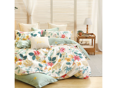 Clarice Botanical Floral 100% Cotton Quilt Cover Set
