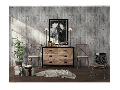 Modern 3D textured Purplish GREY Cement look wallpaper