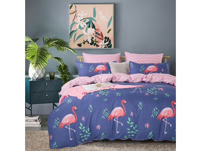Luxton Ember Flamingo Quilt Cover Set (Queen / King / Double / Single)