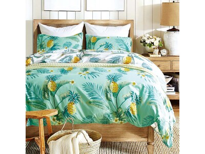 Kai Tropical Pineapple Reversible Quilt Cover Set