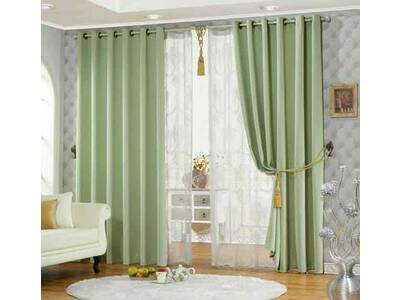 Lime Green Eyelet Ring Top Blackout / Blockout Curtain (size: 120x221cm)