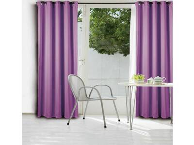 Purple Eyelet Ring Top Blackout / Blockout Curtain (size: 180x230cm)