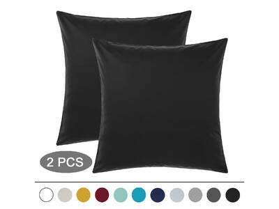 Luxton Plain Color European Pillowcases (pack of 2)