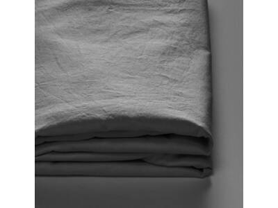 Pure Cotton Vintage Washed Charcoal Fitted Sheet