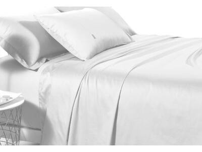 500TC Cotton Sateen White Flat Sheet