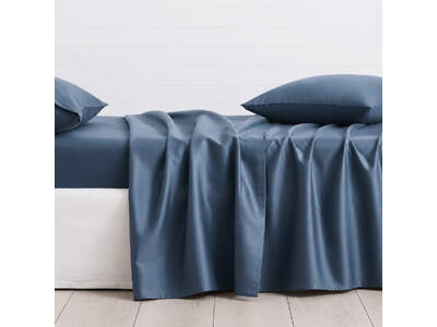 Luxton 1000TC Egyptian Cotton Flat Sheet 1 Piece Only (Indigo blue Color)