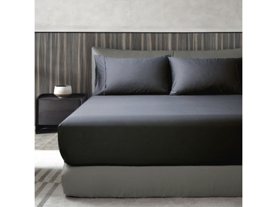 Luxton 1000TC Egyptian Cotton Fitted Sheet Set (Dark Grey Color)