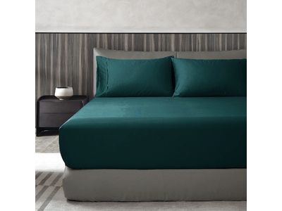 Luxton 1000TC Egyptian Cotton Fitted Sheet Set (Emerald Green Color)
