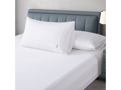 Double Size White Colour 1000TC Egyptian Cotton Fitted Sheet Set (Production Sample)