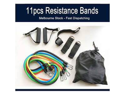 11pcs Set Resistance Bands Gym Yoga Exercise Band Elastic Tube Set