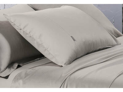 500TC Cotton Sateen Cuffed Linen Standard Pillowcase (Single Pack)