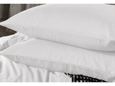 Vintage Washed White Cotton Standard Pillowcase (Single Pack)
